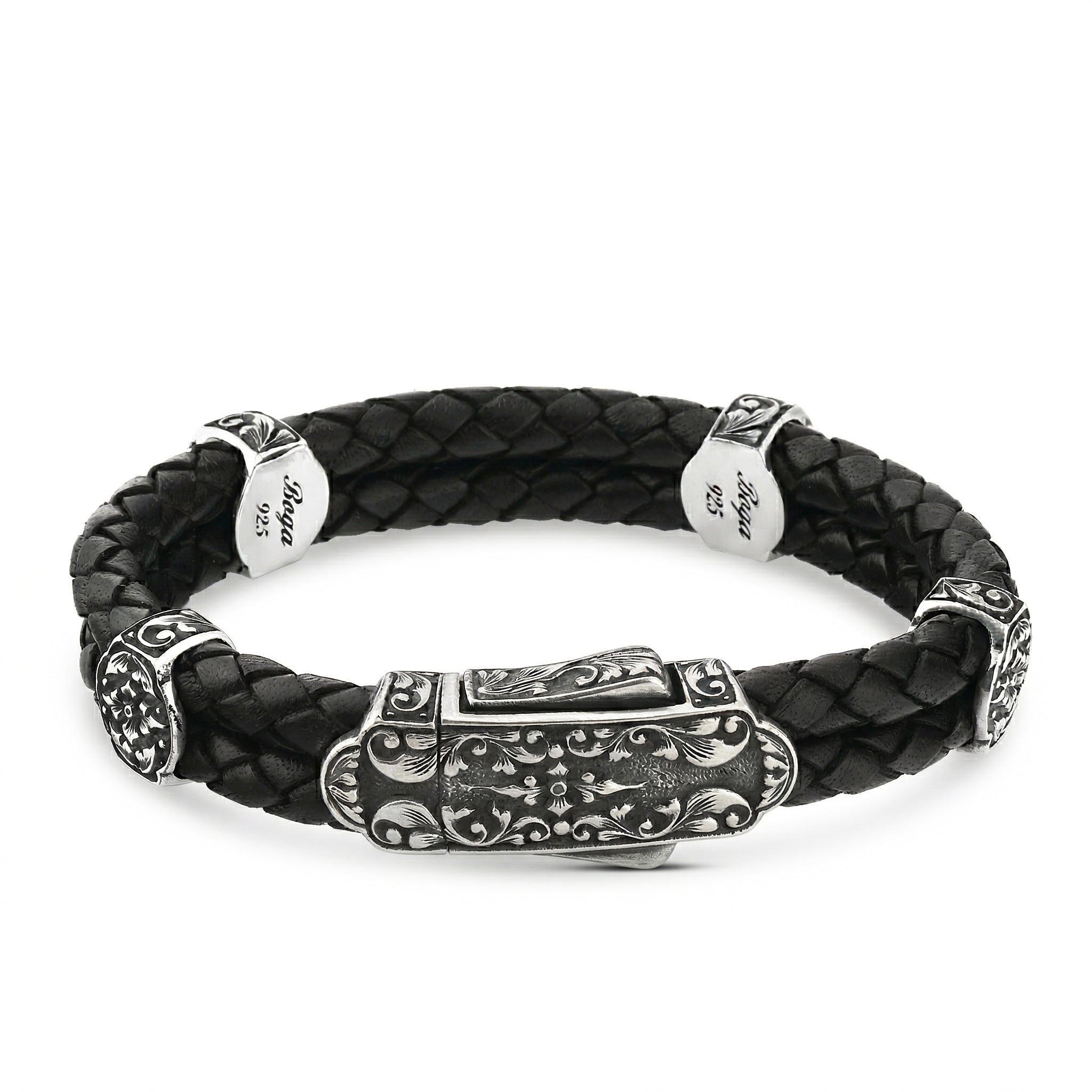 Fancy Side Lock 4g Bracelet in Sterling Silver