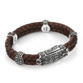 Fancy Side Lock 4g Fleur de Lis Bracelet in Sterling Silver