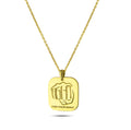 Fight Gold-Plated Necklace, Sterling Silver