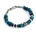 Fleur de Lis Apatite Hook Bracelet in Sterling Silver