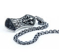 Fleur de Lis Arch Sh Zircon Necklace in Sterling Silver
