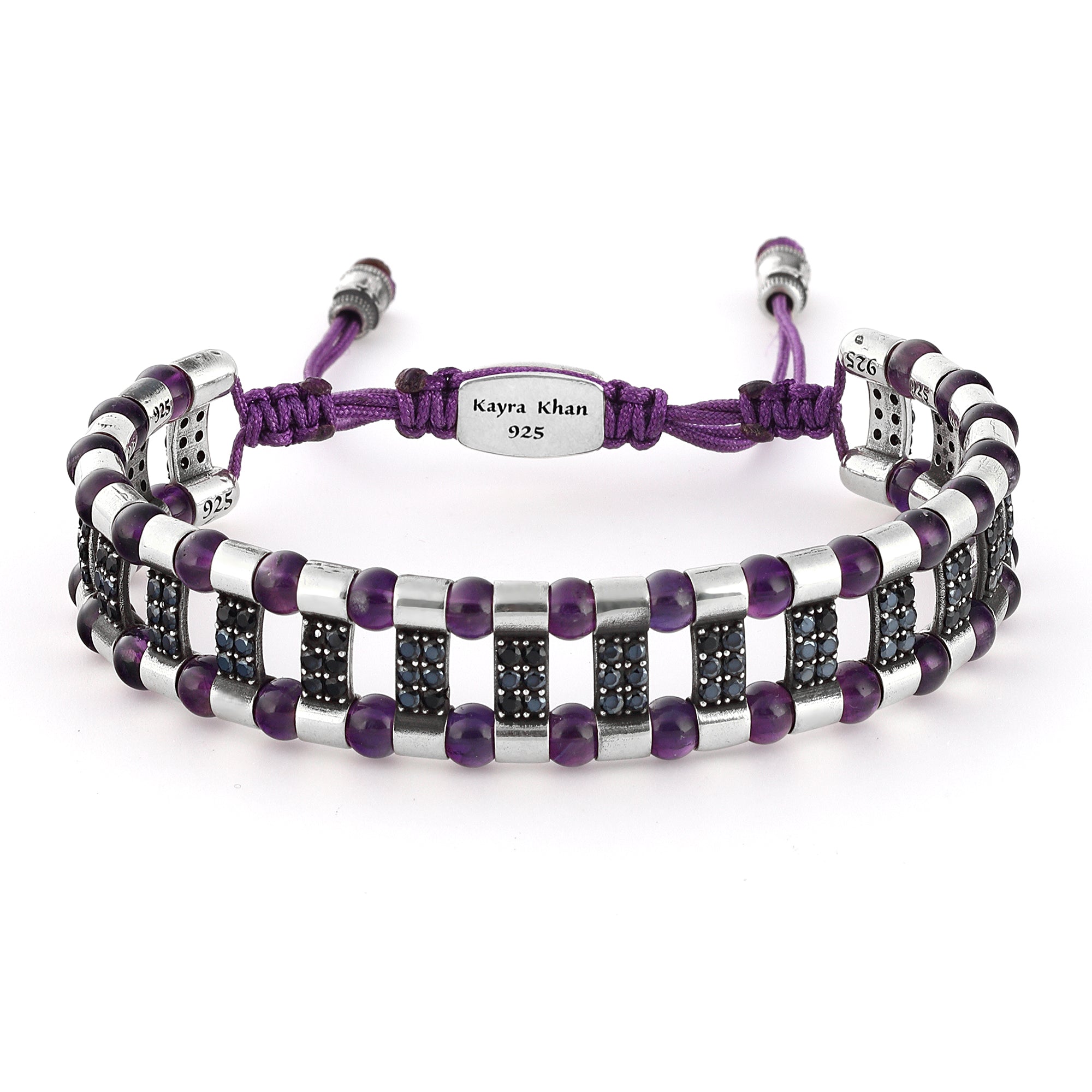 Frode Bridge Zircon Gem Stone Bracelet in Sterling Silver