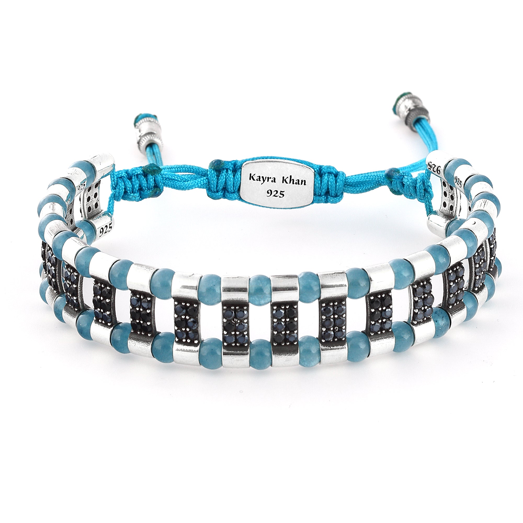 Frode Bridge Zircon Gem Stone Bracelet in Sterling Silver
