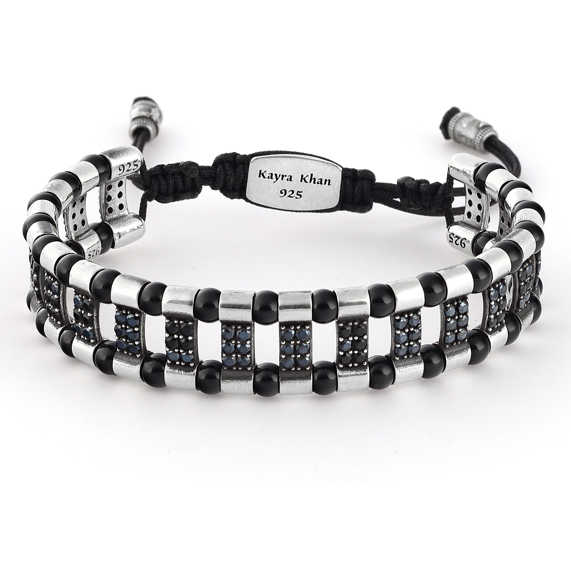 Frode Bridge Zircon Gem Stone Bracelet in Sterling Silver