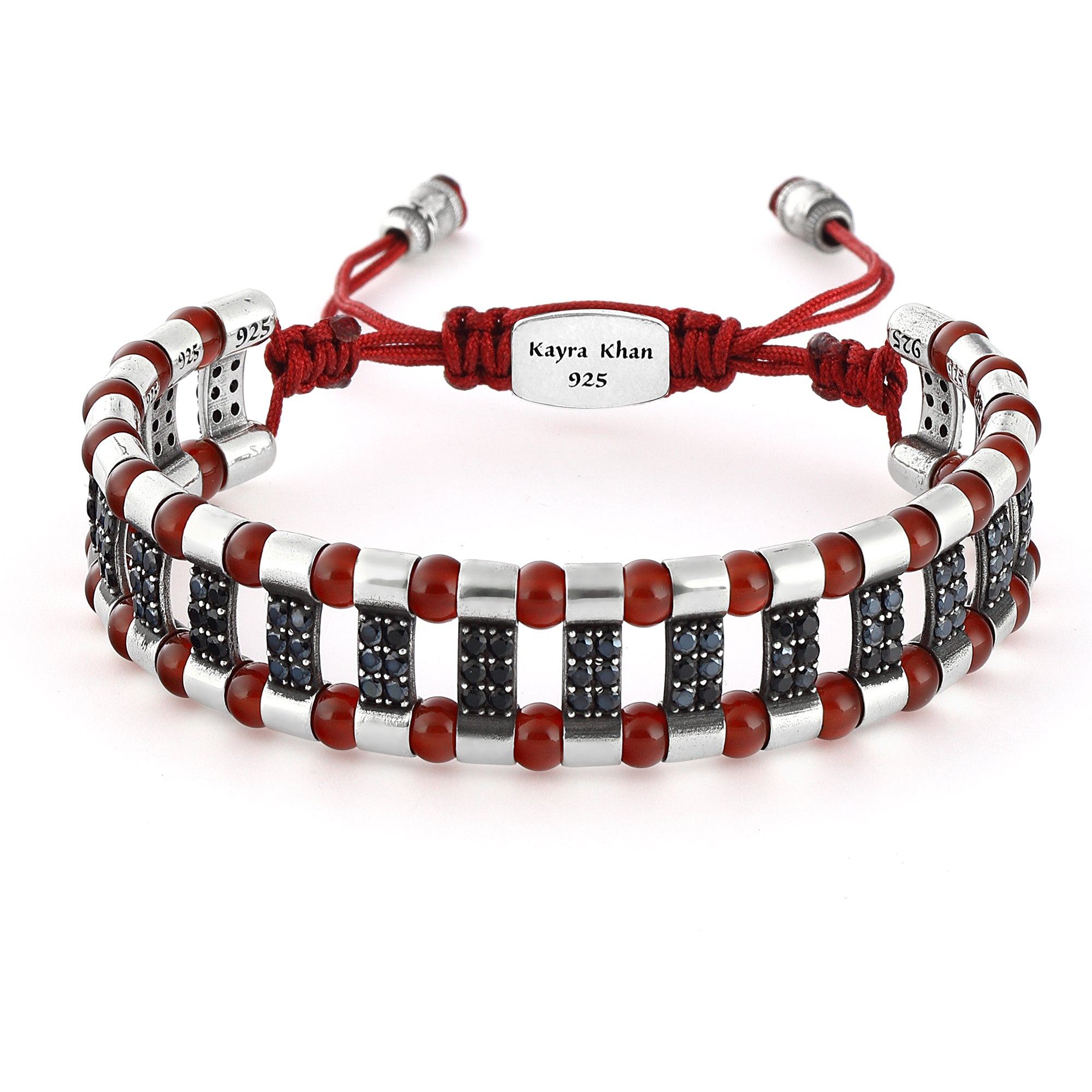 Frode Bridge Zircon Gem Stone Bracelet in Sterling Silver