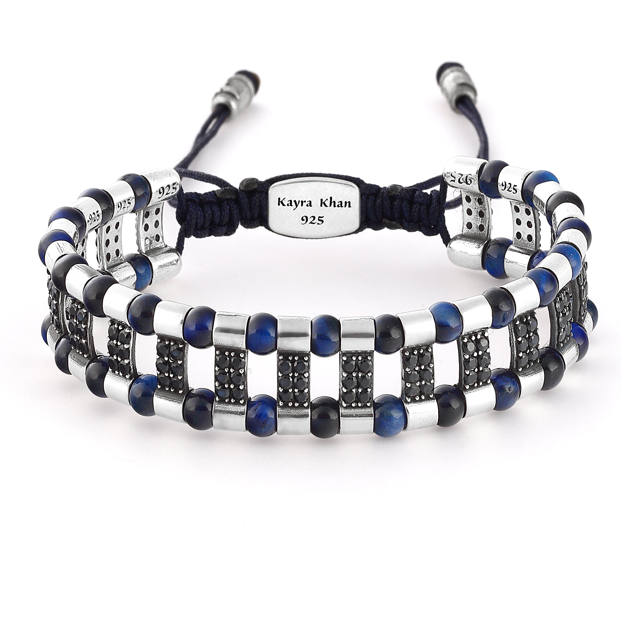 Frode Bridge Zircon Gem Stone Bracelet in Sterling Silver