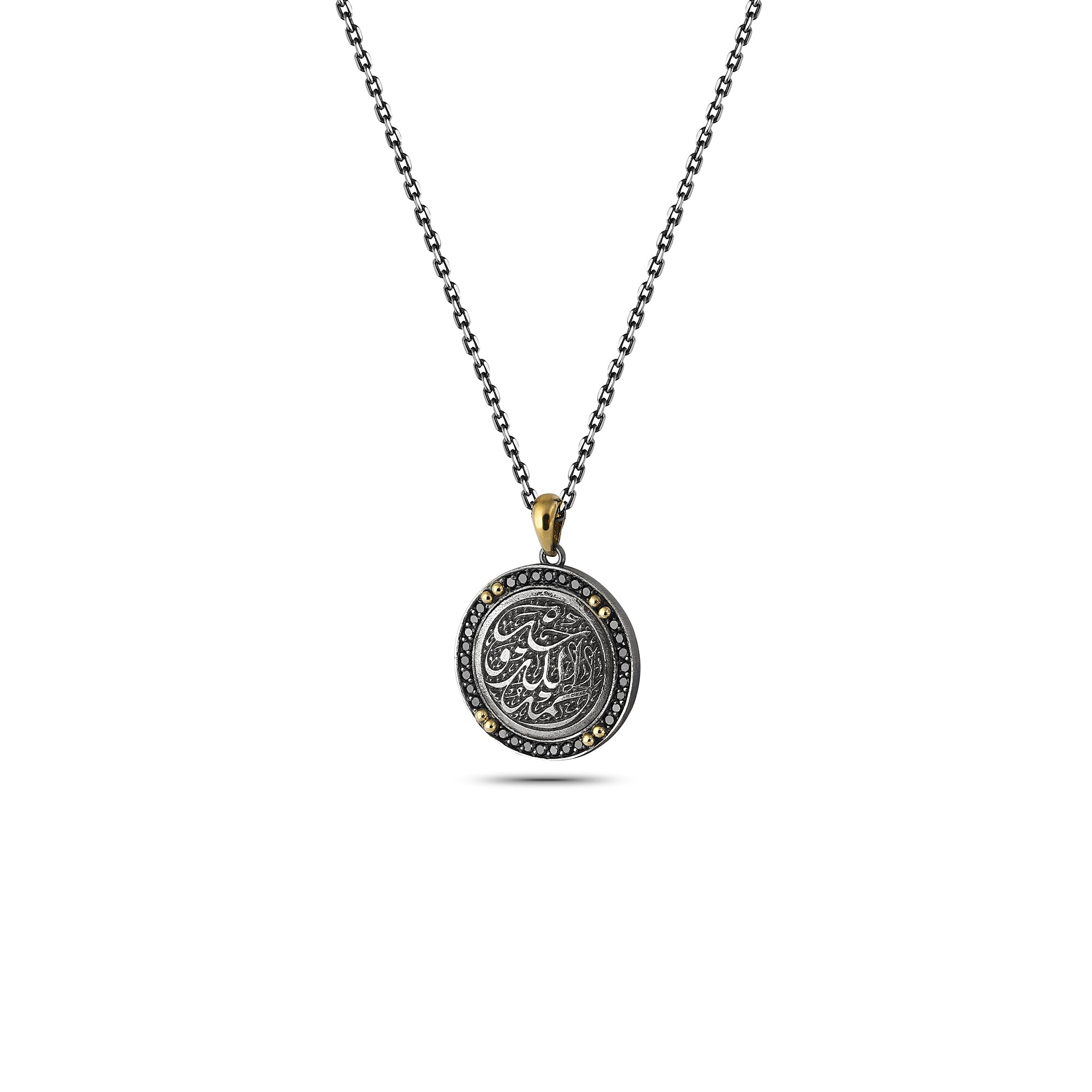 God Circular 14K Sterling Silver in Sterling Silver & 14K Gold