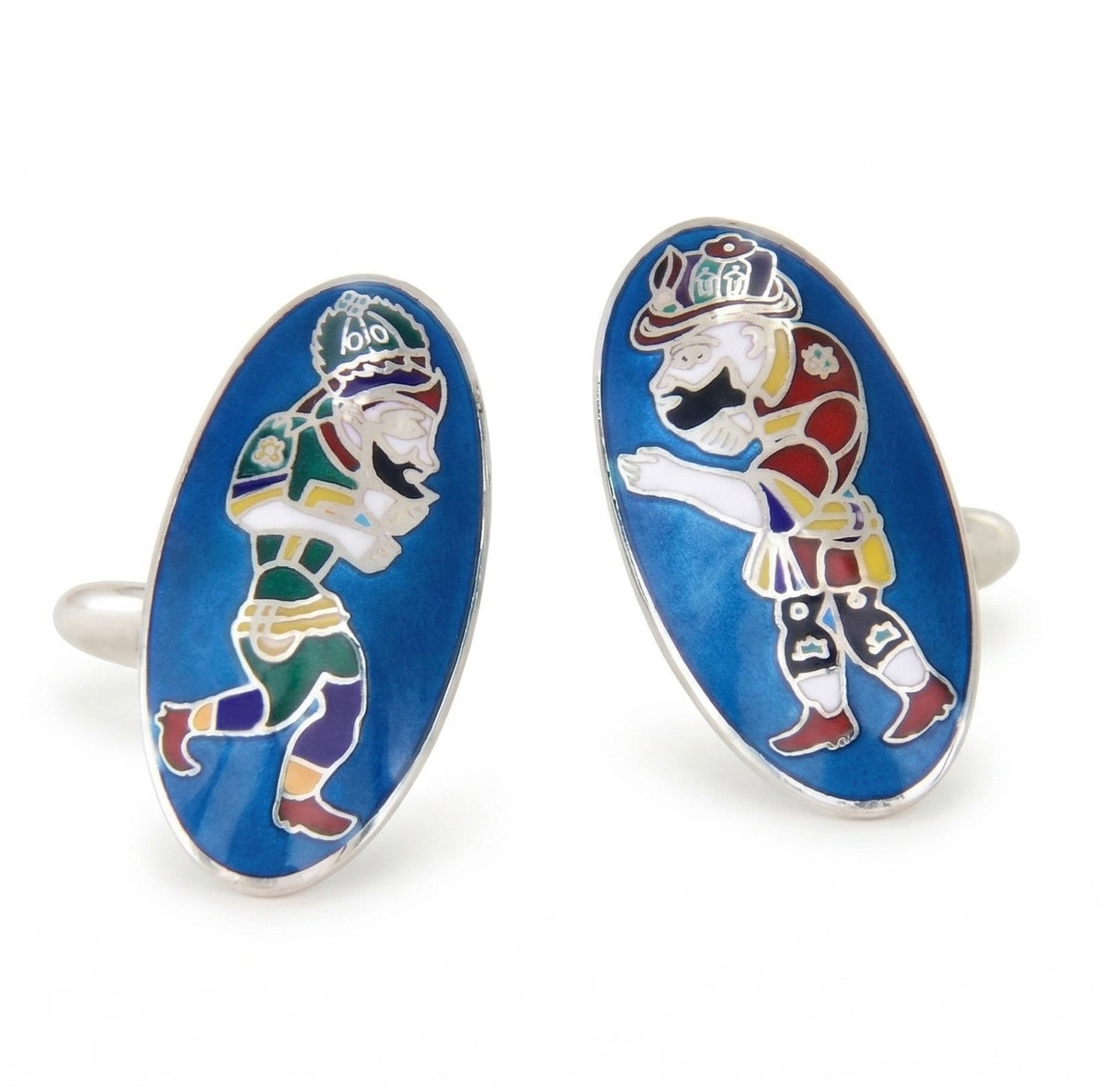 Hacivat-karagoz Cufflinks in Sterling Silver