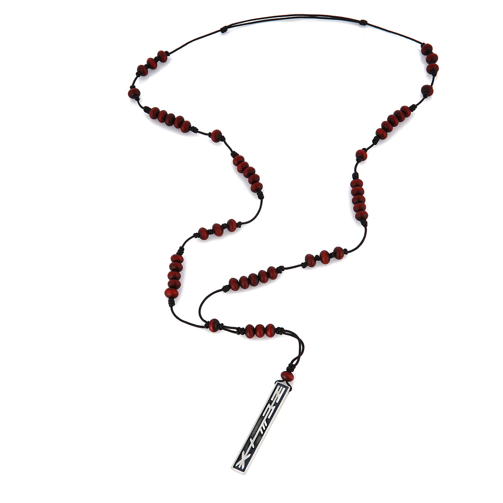 Healing Wood Necklace in Sterling Silver