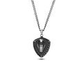 Heraldic Cobra Sh Zircon 80gm Necklace in Sterling Silver