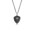 Heraldic Lion Sh Zircon 80gm Necklace in Sterling Silver