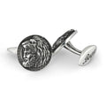 Hercules Lion Head Cufflinks in Sterling Silver
