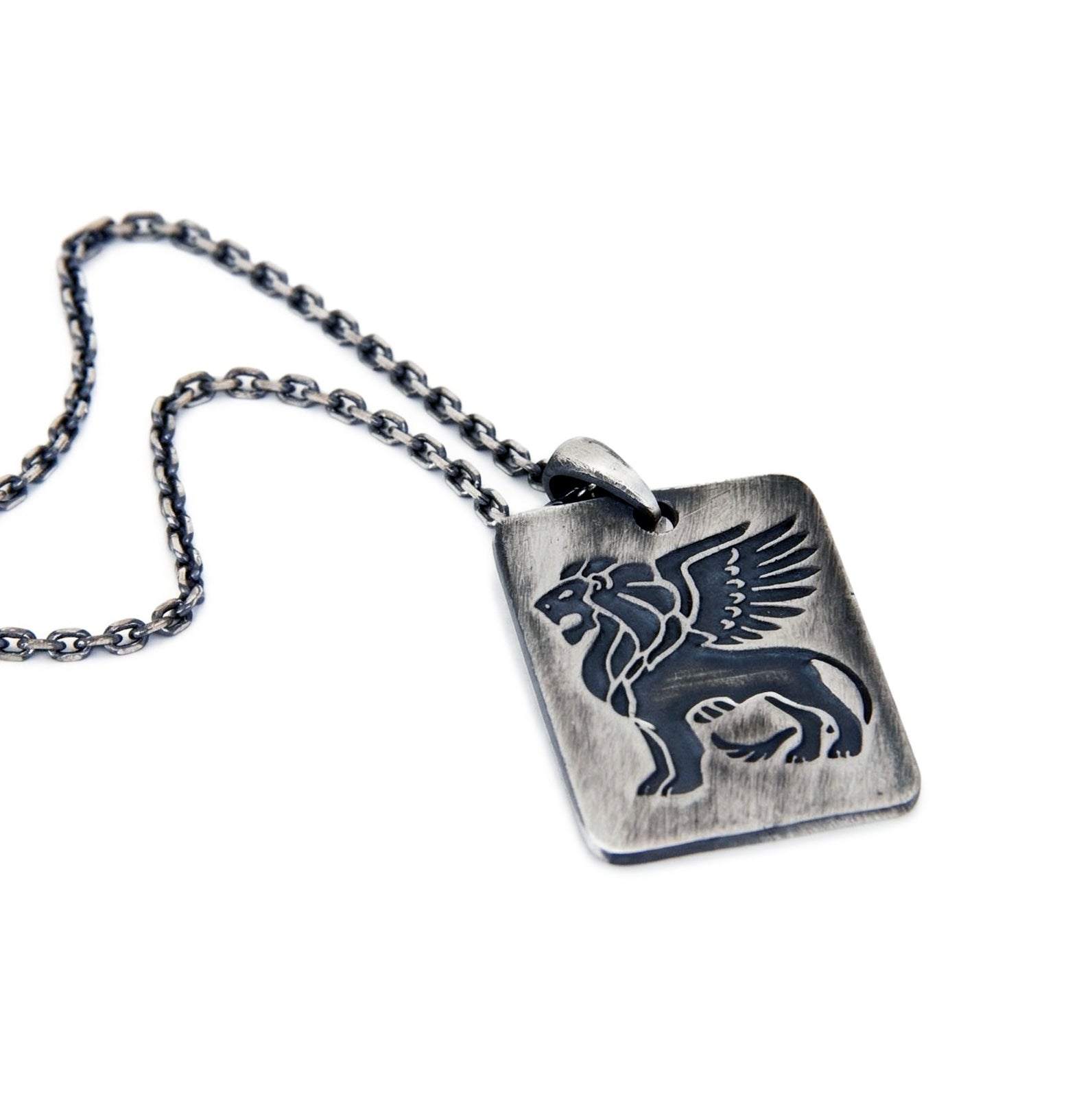 Heroic Lion Necklace in Sterling Silver