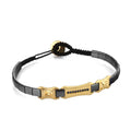 Hematite Lion Black Diamond Disc in 14K Gold