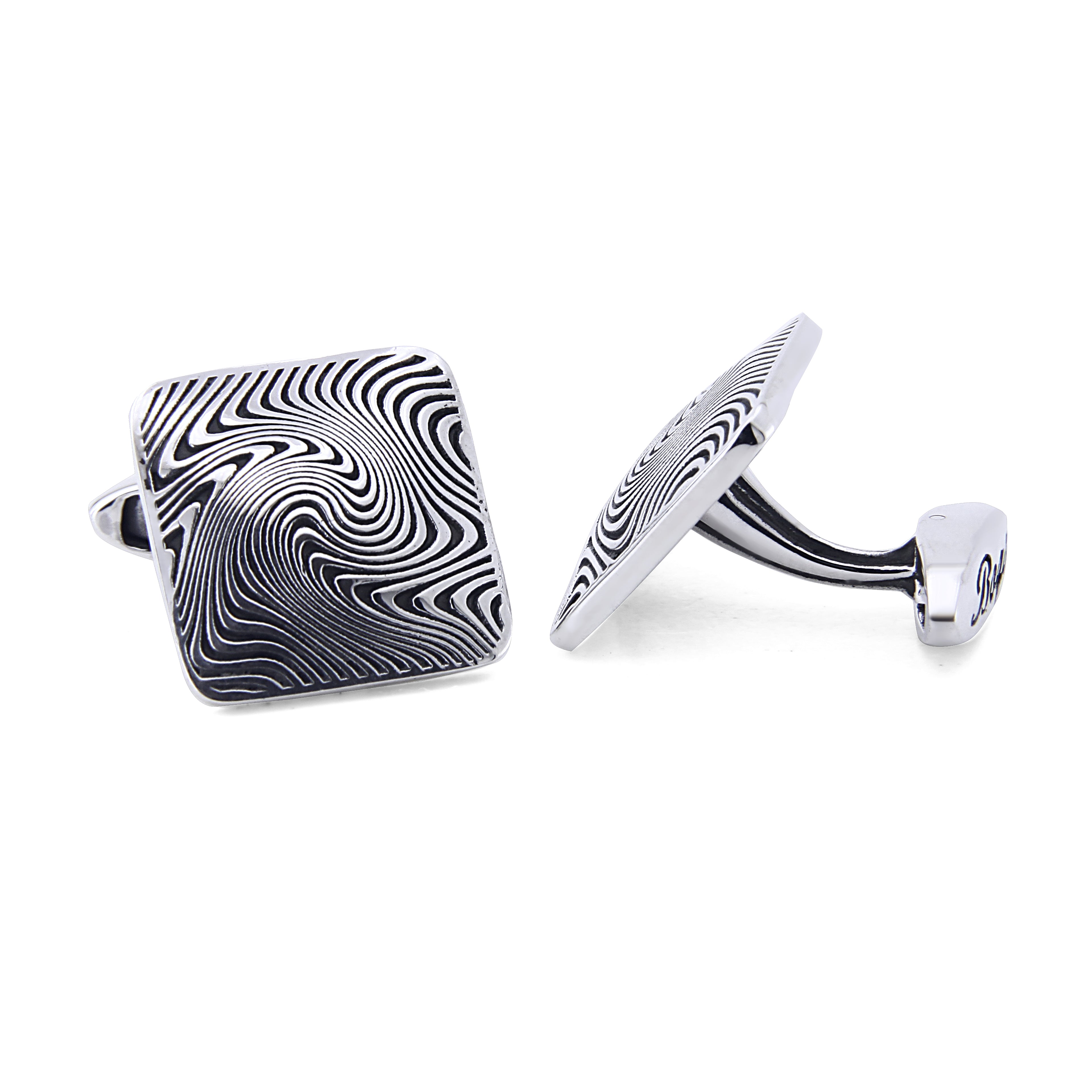Aqua Square. Cufflinks in Sterling Silver