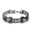 Italian Flat Snake 2odin Bracelet in Sterling Silver