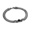 Italian Flat Snake Eagle Bracelet in Sterling Silver