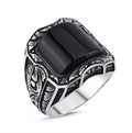 King Gem Stone Ring in Sterling Silver