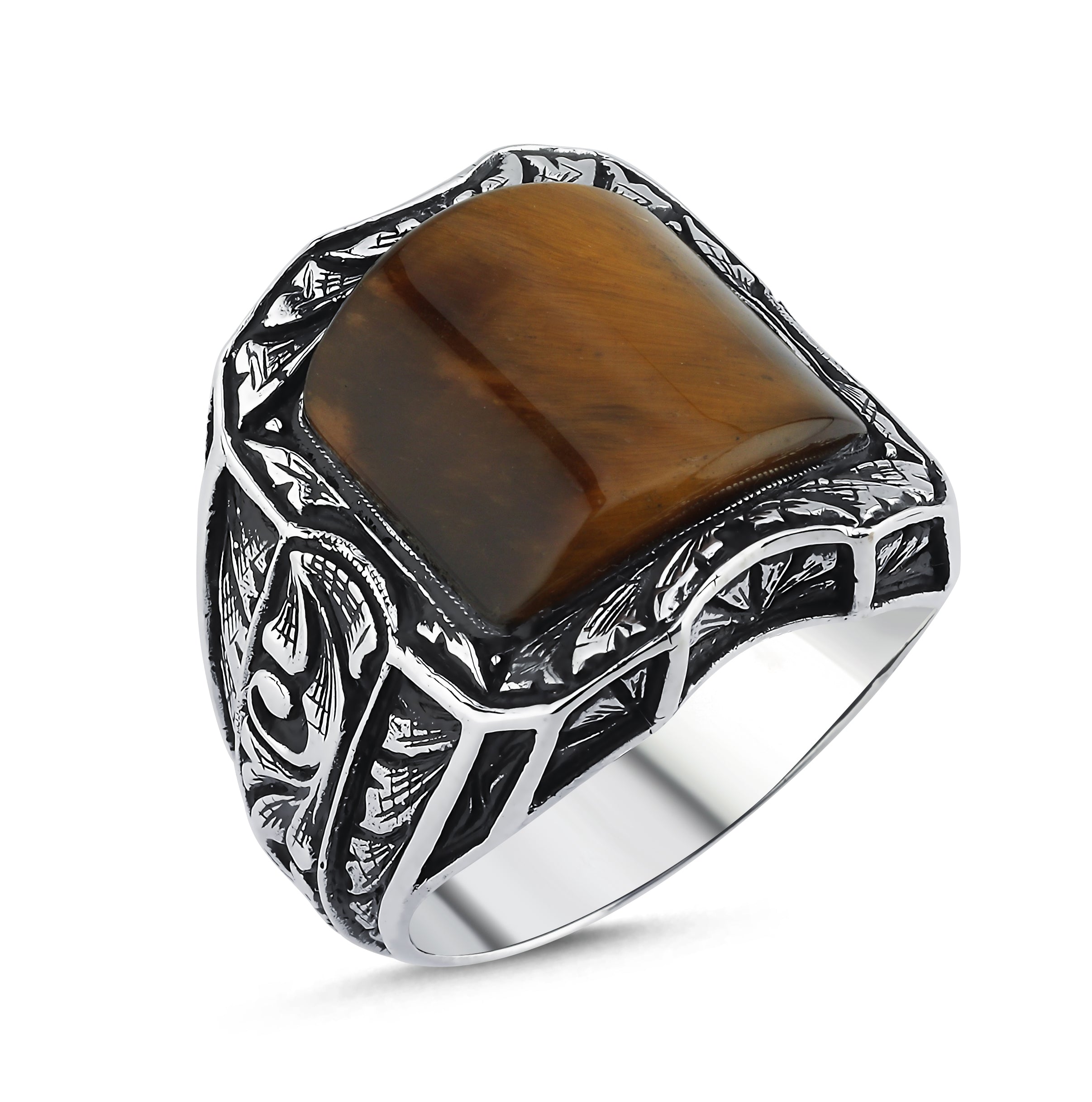 King Gem Stone Ring in Sterling Silver