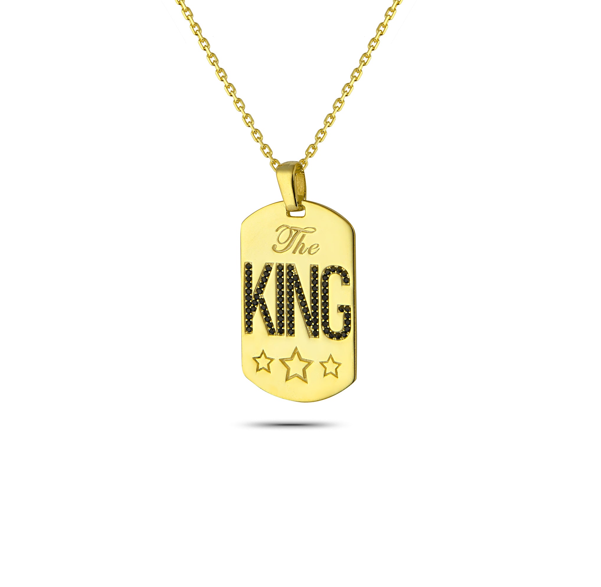 King Zircon Gold-Plated Necklace in Sterling Silver