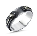 Knight Stud 3D Lion Ring in Sterling Silver