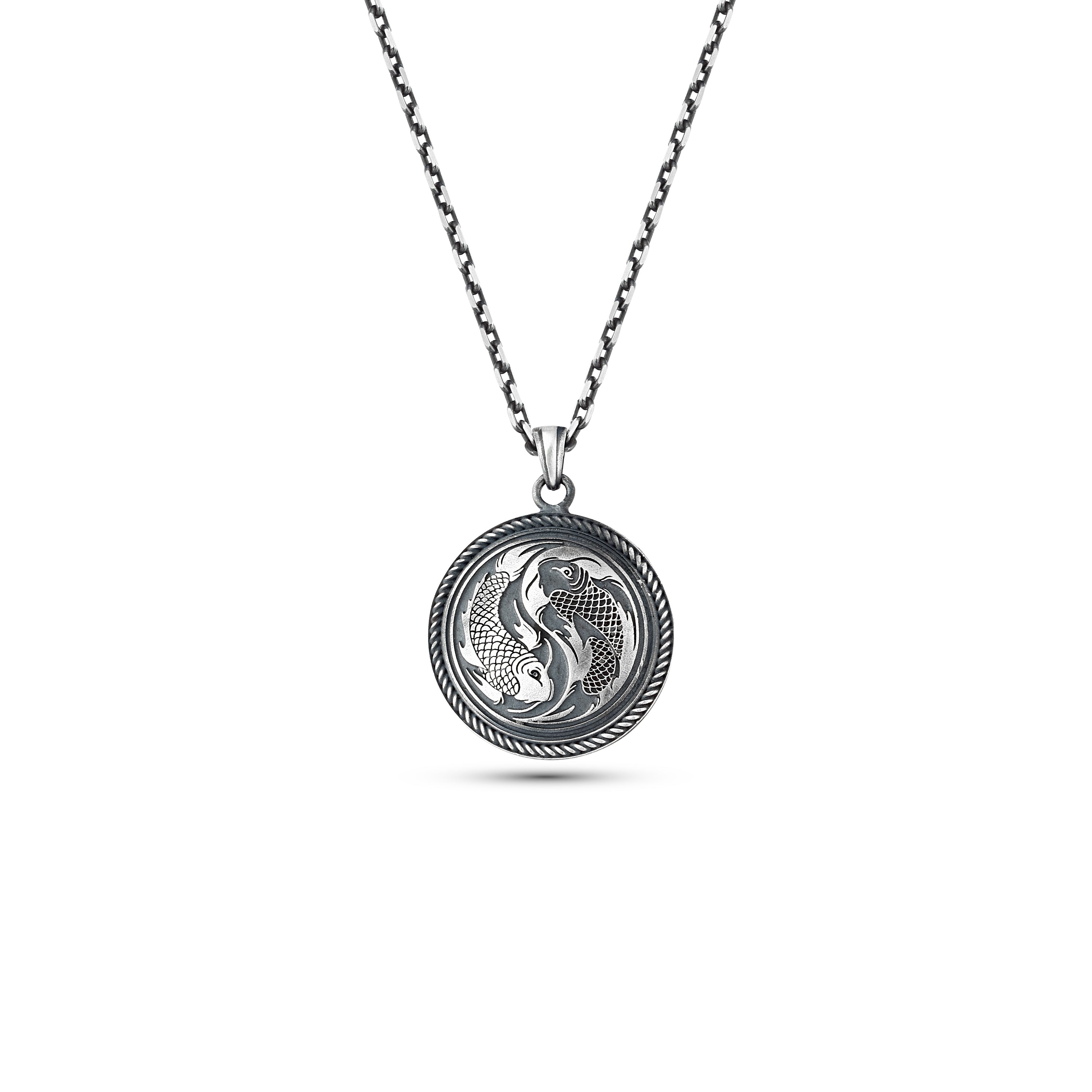 Koi Fish Necklace in Sterling Silver