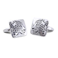 Leopard Square. Ngtve Cufflinks in Sterling Silver