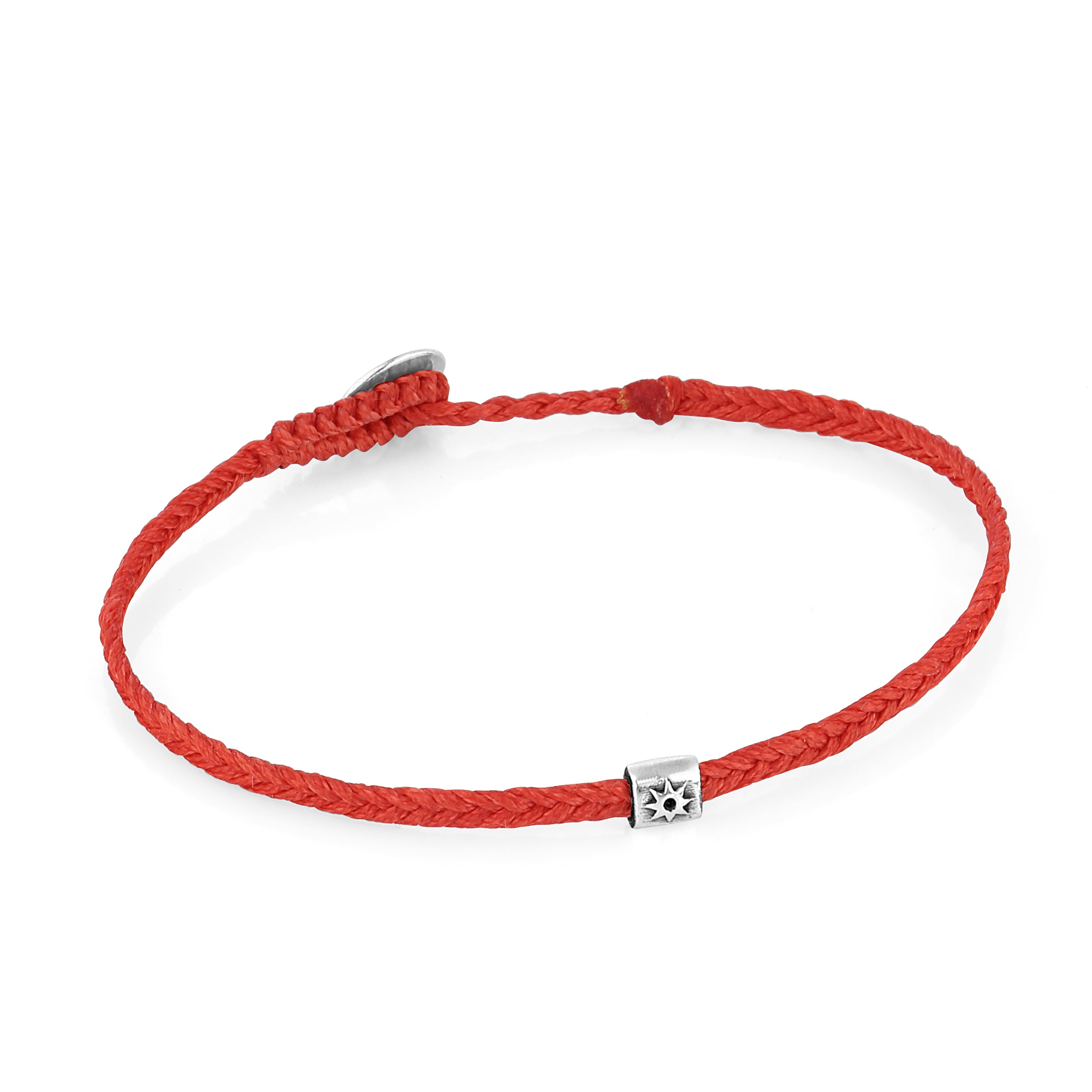 Life Herringbone Braided Wax Bracelet in Sterling Silver