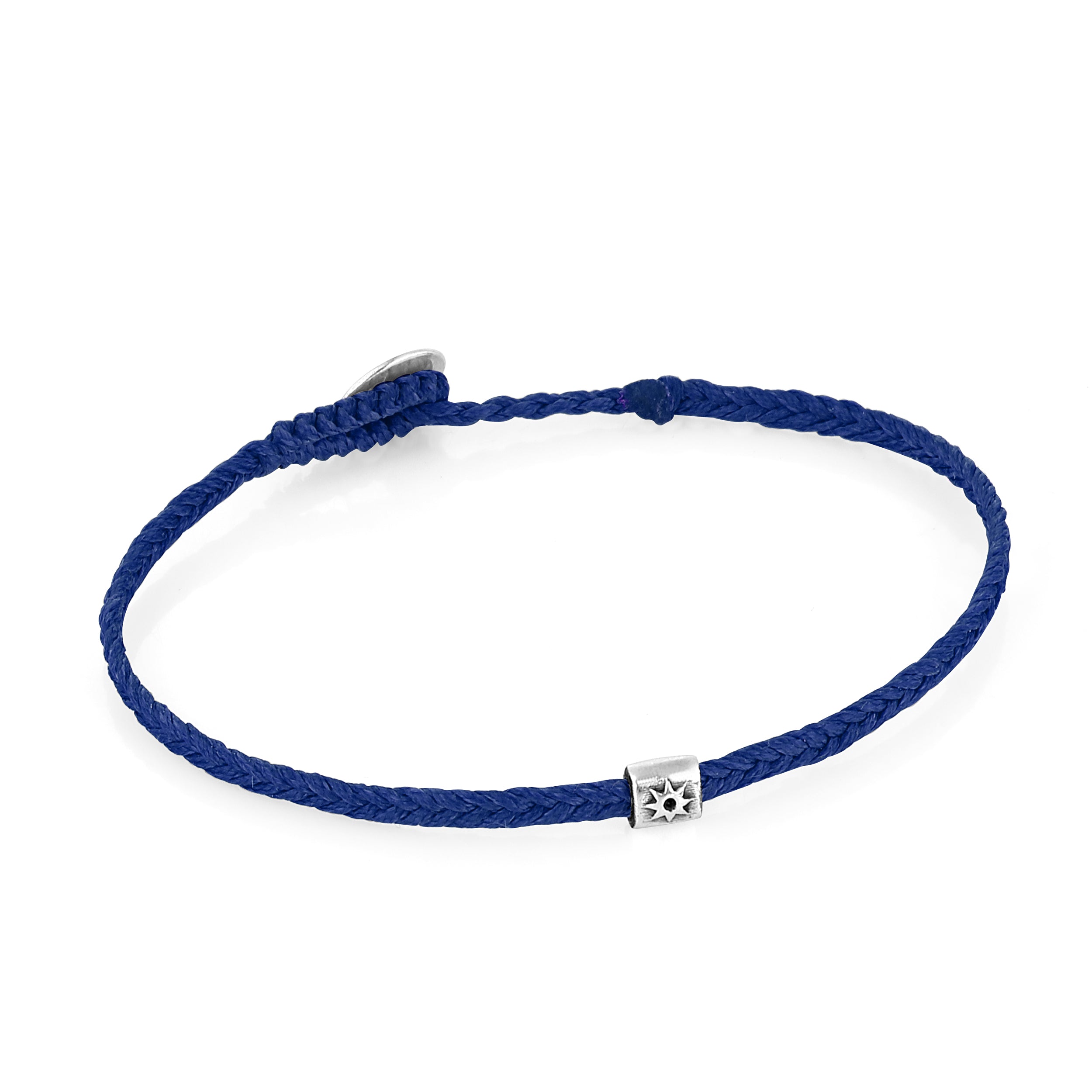 Life Herringbone Braided Wax Bracelet in Sterling Silver