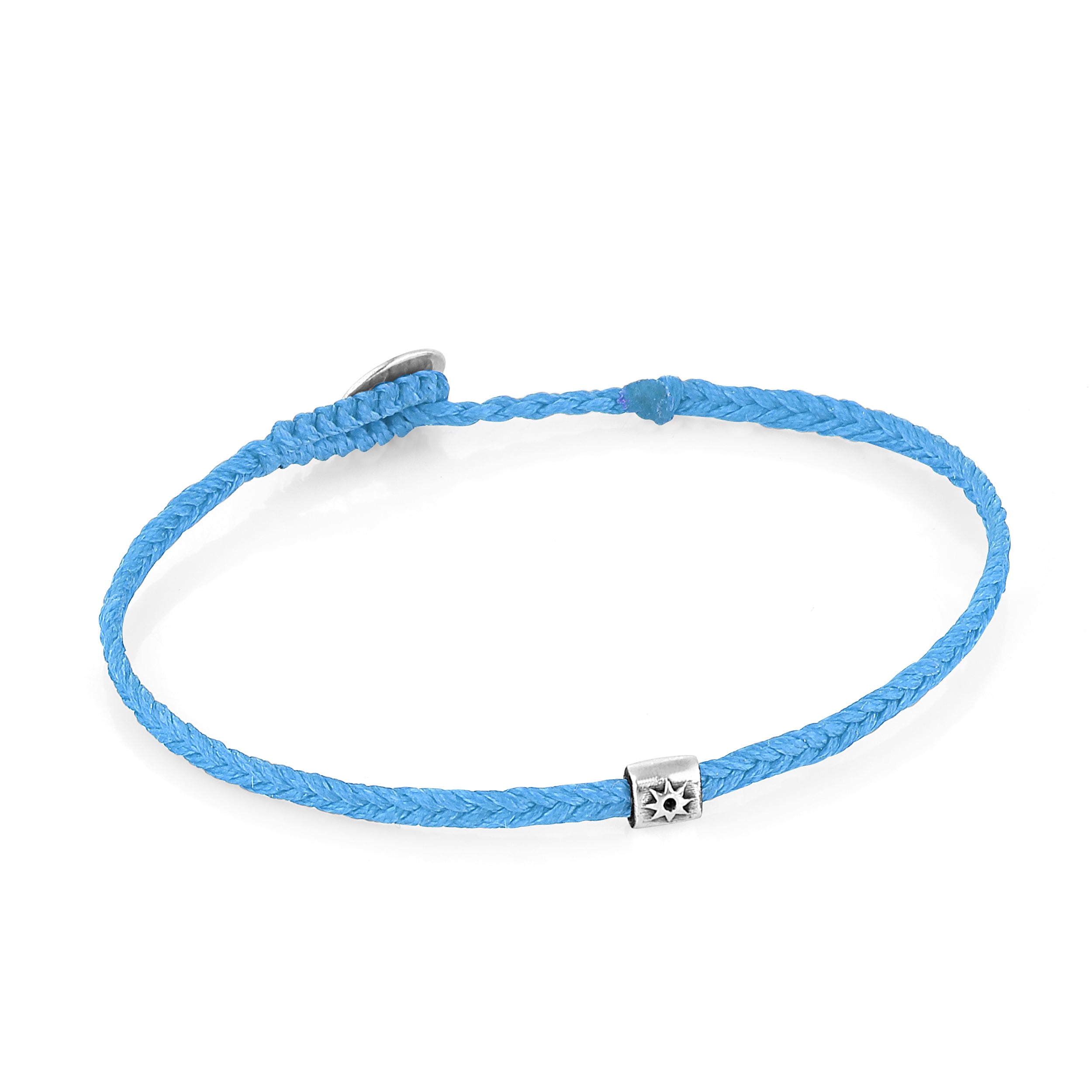 Life Herringbone Braided Wax Bracelet in Sterling Silver