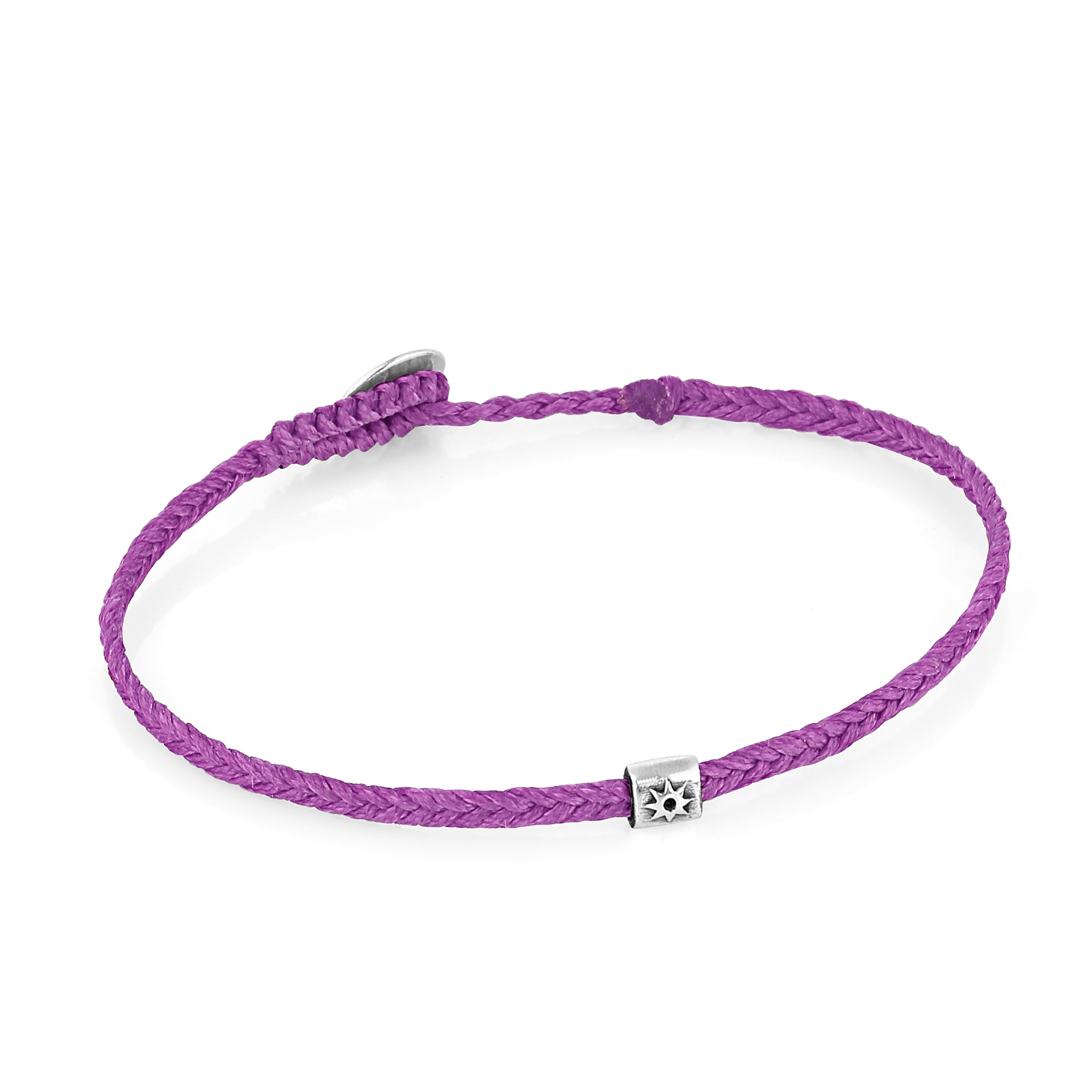 Life Herringbone Braided Wax Bracelet in Sterling Silver