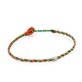 Life Herringbone Braided Wax Bracelet in Sterling Silver
