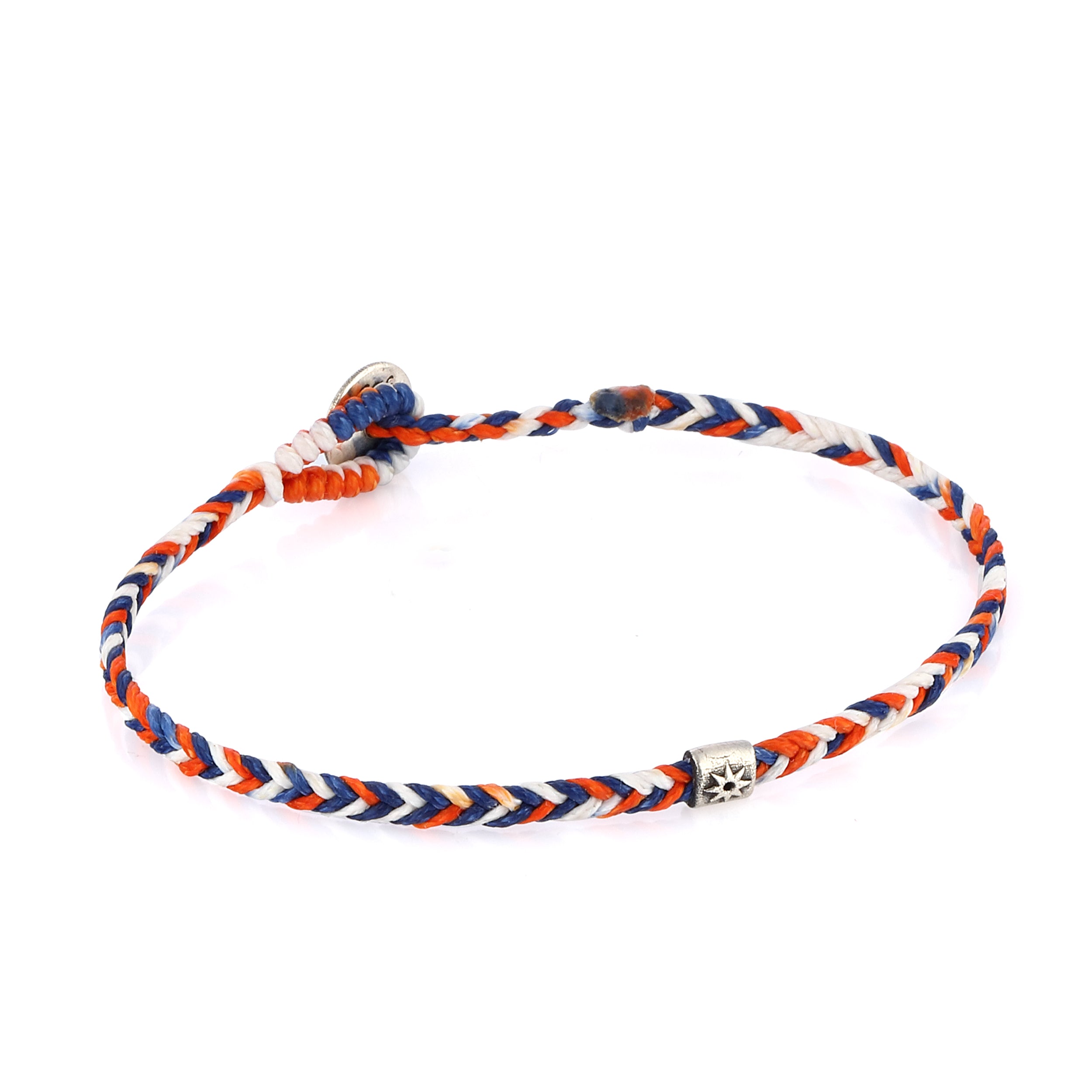 Life Herringbone Braided Wax Bracelet in Sterling Silver