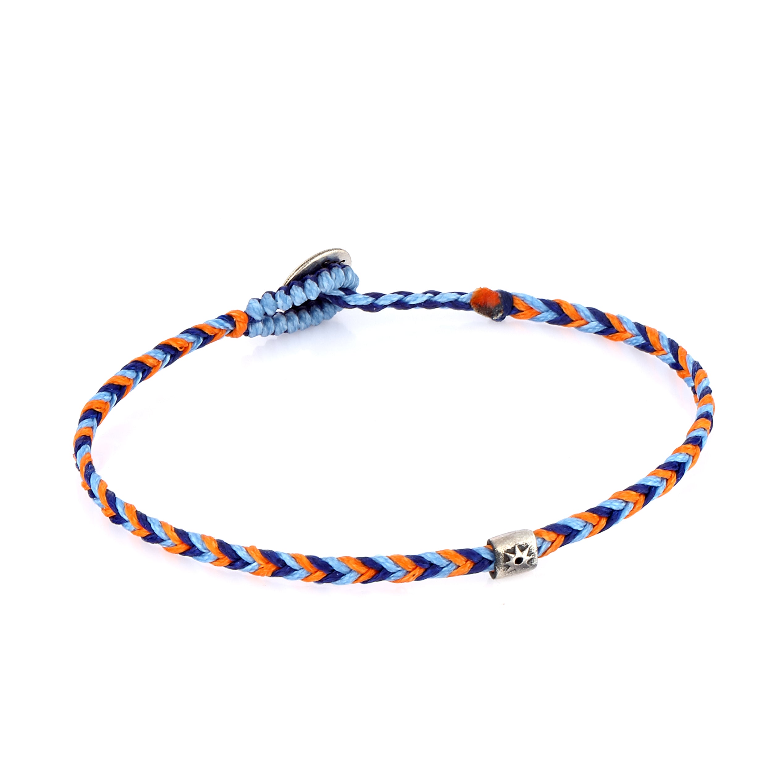 Life Herringbone Braided Wax Bracelet in Sterling Silver
