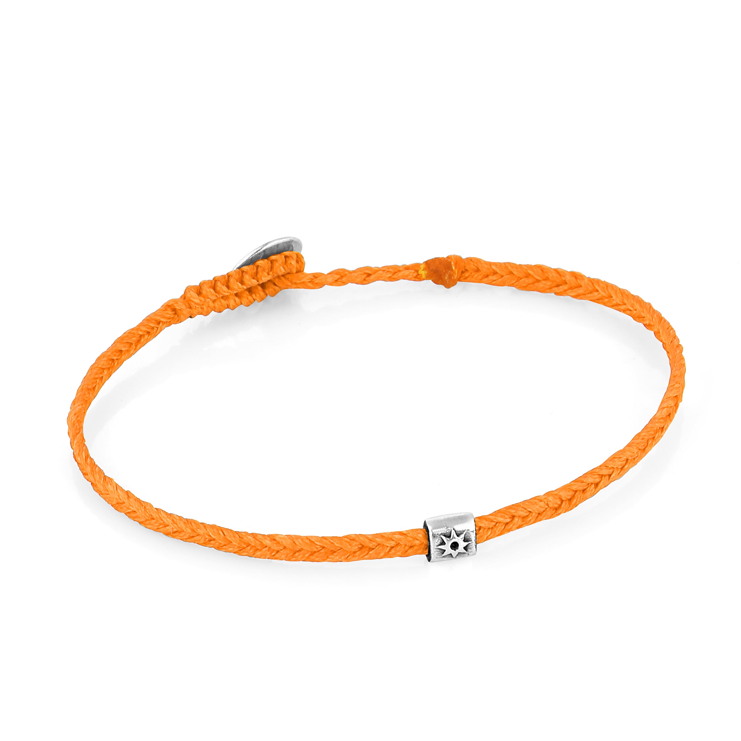Life Herringbone Braided Wax Bracelet in Sterling Silver