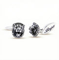 3D Lion Cufflinks in Sterling Silver