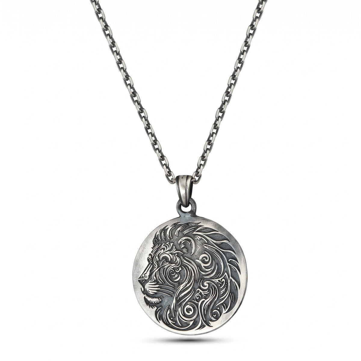 Lion Necklace, Sterling Silver