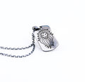 Lion Head Necklace in Sterling Silver