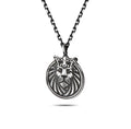 Lion King Crown Necklace in Sterling Silver