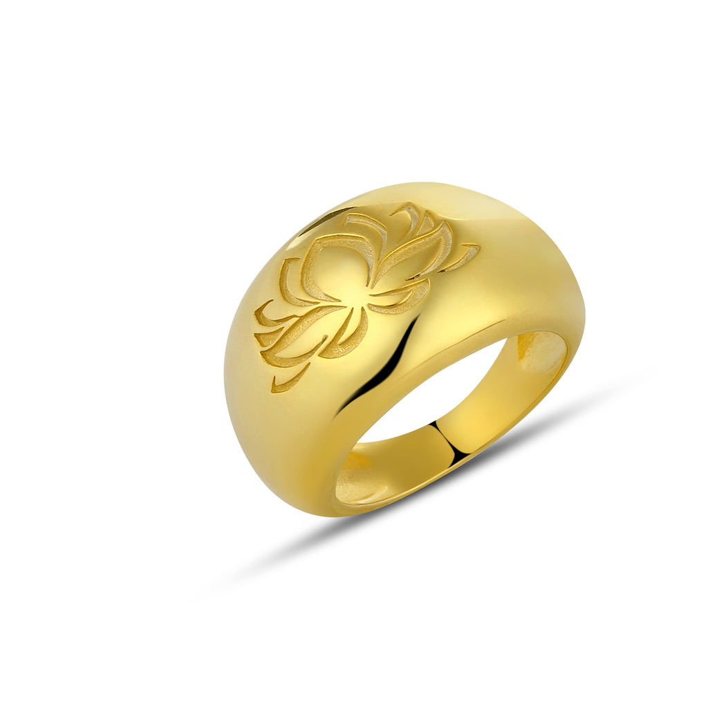 Lotus Rng Ring in Sterling Silver