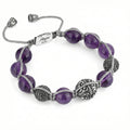 Macrame Engraved G.s Zircon Bracelet in Sterling Silver