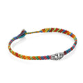 Macrame Fleur de Lis Disc Bracelet in Sterling Silver