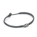 Macrame Fleur de Lis Disc Bracelet in Sterling Silver