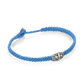 Macrame Fleur de Lis Disc Bracelet in Sterling Silver