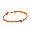 Macrame Fleur de Lis Disc Bracelet in Sterling Silver