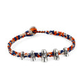 Maoi 5 Braided Wax Bracelet in Sterling Silver