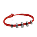 Maoi 5 Braided Wax Bracelet in Sterling Silver
