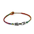 Maoi Gemstone Braided Wax Bracelet in Sterling Silver