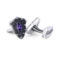 Marquise Shield Zircon Cufflinks in Sterling Silver