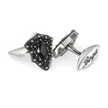 Marquise Shield Zircon Cufflinks in Sterling Silver